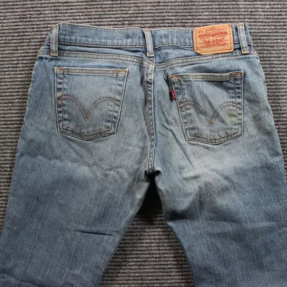 Levi's 518 Superlow Bootcut Jeans Women's 32x29 Blue Low Rise Y2K - Picture 5 of 10